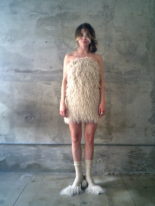 TWO-SIDED FAUX FUR DRESS