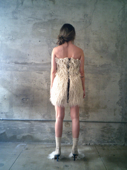 TWO-SIDED FAUX FUR DRESS